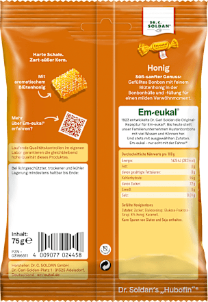 Bonbon, Honig, gefüllt Em-eukal