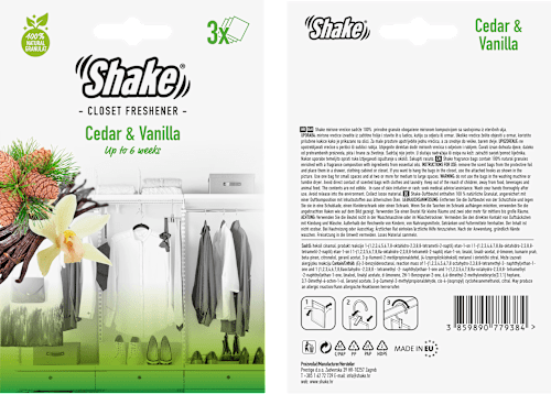 Mirisne granule za ormar – cedar i vanilija Shake