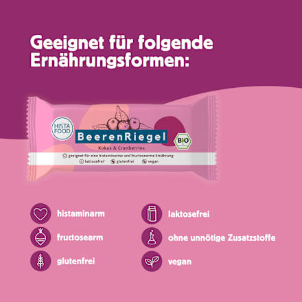 Müsliriegel Kokos & Cranberries HistaFood