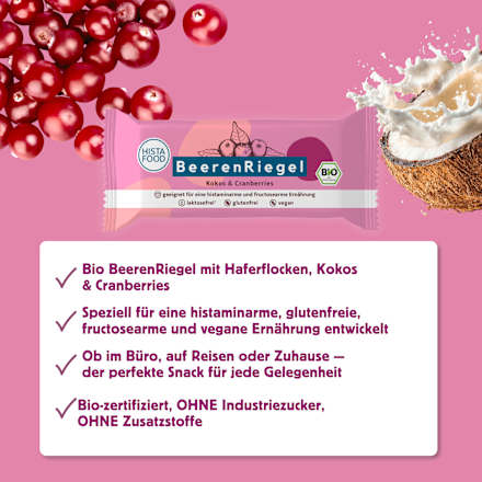 Müsliriegel Kokos & Cranberries HistaFood
