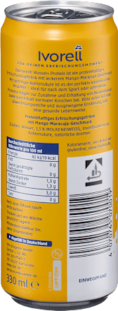 Erfrischungsgetränk, Wasser+ Protein, Mango-Maracuja Ivorell