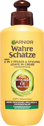 Leave-In Creme 2in1 Pflege & Styling Avocado Öl und Shea Butter Wahre Schätze