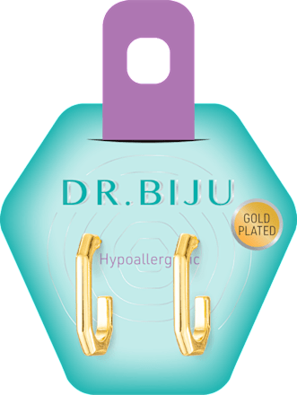 Hipoalergene naušnice octagon gold DR. BIJU