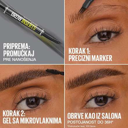 Olovka za obrve Brow Inserts – 4.5 Ash Brown MAYBELLINE NEW YORK