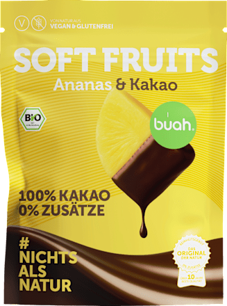 Trockenfrüchte Ananas mit Kakaomasse buah
