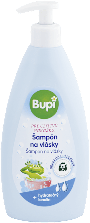 Detský šampón na vlasy s lanolínom Bupi