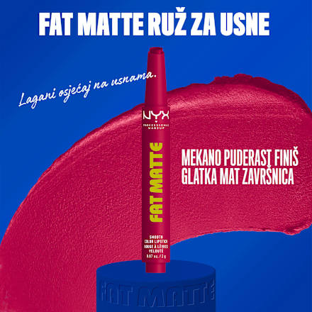 Ruž za usne Fat Matte – 14 Hibiscus Hug NYX PROFESSIONAL MAKEUP