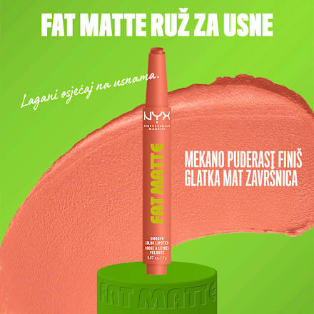 Ruž za usne Fat Matte – 02 Cashmere Cutie NYX PROFESSIONAL MAKEUP