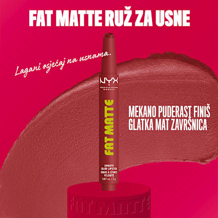 Ruž za usne Fat Matte – 09 Mauve Cloud NYX PROFESSIONAL MAKEUP