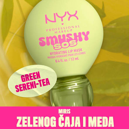 Hidratantna maska za usne Smushy SOS – 01 Green Sereni-Tea NYX PROFESSIONAL MAKEUP