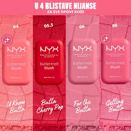 Rumenilo buttermelt – 05.5 Butta Cherry Pop NYX PROFESSIONAL MAKEUP