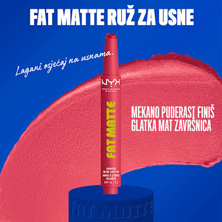 Ruž za usne Fat Matte – 11 Pink Puff NYX PROFESSIONAL MAKEUP