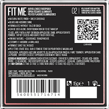 Loses Puder Fit Me Loose Setting 02 Pink MAYBELLINE NEW YORK