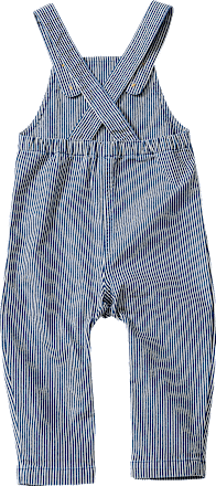 Latzhose mit Streifen-Muster & Holzknöpfen, blau, Gr. 80 ALANA