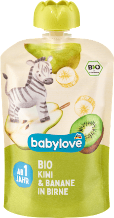 Bio sadni pripravek iz kivija in banane s hruško, od dopolnjenega 1. leta babylove