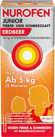 NUROFEN Junior Fieber-und Schmerzsaft Erdbeere 40 mg/ml NUROFEN