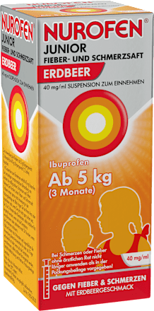 NUROFEN Junior Fieber-und Schmerzsaft Erdbeere 40 mg/ml NUROFEN