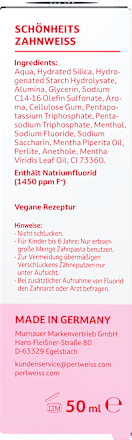 Zahnpasta Schönheits Zahnweiß Perlweiss