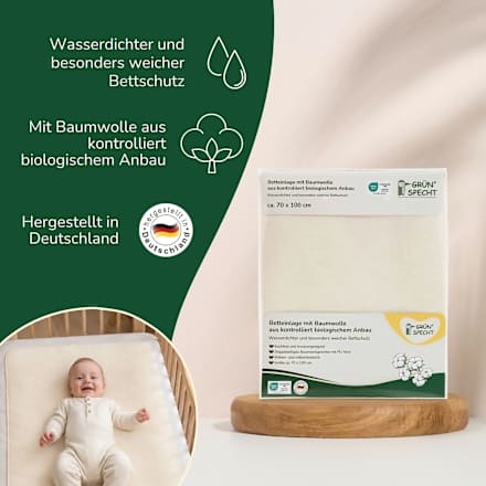 Betteinlage mit Baumwolle 70x100 cm Grünspecht