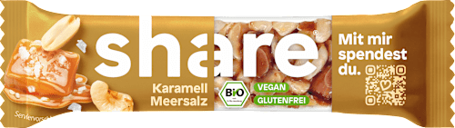 Nussriegel mit Karamell & Meersalz share