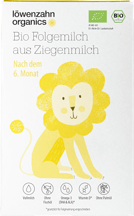 Folgemilch 2 auf Ziegenmilchbasis nach dem 6. Monat Löwenzahn Organics