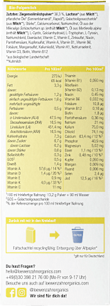 Folgemilch 2 auf Ziegenmilchbasis nach dem 6. Monat Löwenzahn Organics