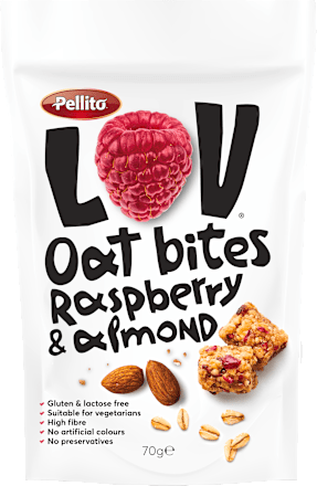 Lov Oat Bites – malina & badem Pellito