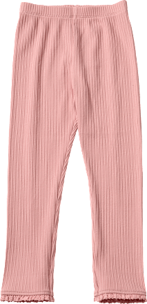 Leggings mit Ripp-Struktur & Spitzensaum, rosa, Gr. 98 ALANA