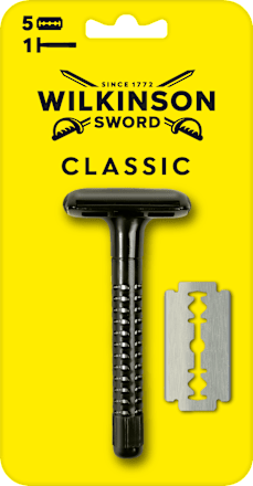 Rasoio Classic monolama con 5 ricariche Double Edge WILKINSON SWORD