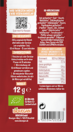 Gewürzmischung, Mein Like Beef Flavour BIOVEGAN