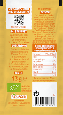 Gewürzmischung, Mein Like Chicken Flavour BIOVEGAN