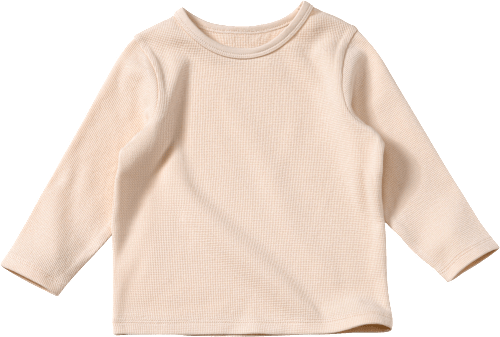Langarmshirt mit Waffel-Struktur, beige, Gr. 116 ALANA