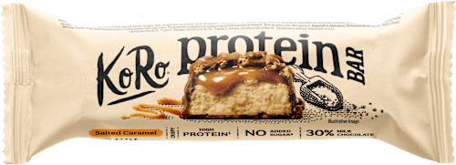 Barretta proteica cioccolato al latte e caramello salato KoRo