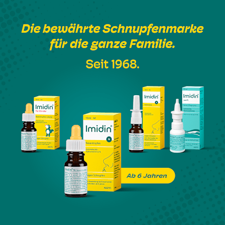 Imidin N Nasentropfen 1 mg/ml Xylometazolinhydrochlorid Nasentropfen, Lösung ARISTO