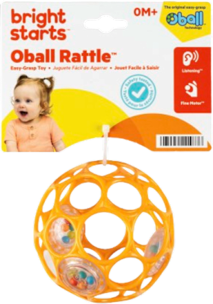Rattle hračka 0m+, orange Oball