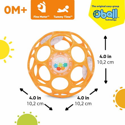 Rattle hračka 0m+, orange Oball
