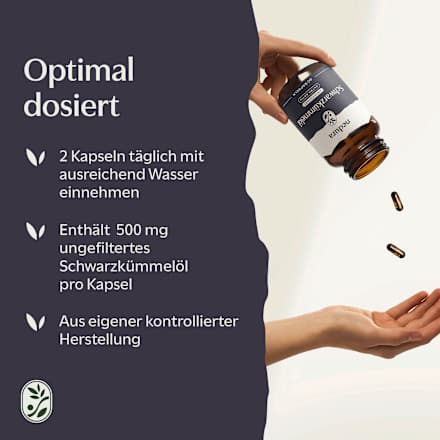 Schwarzkümmelöl ungefiltert extra aktiv Kapseln 60 St nedura