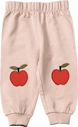 Jogginghose mit Apfel-Applikation, beige, Gr. 74 ALANA
