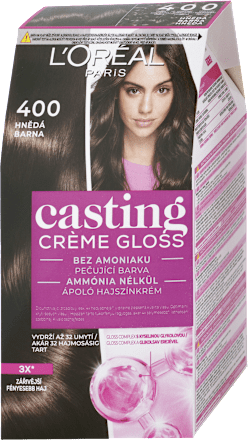 Farba na vlasy - 400 hnedá L'ORÉAL PARiS casting CRÈME GLOSS