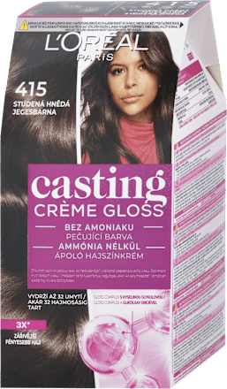 Farba na vlasy - 415 studená hnedá L'ORÉAL PARiS casting CRÈME GLOSS