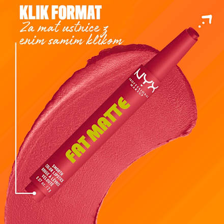 Šminka Fat Matte, 10 Flamingo Feather NYX PROFESSIONAL MAKEUP