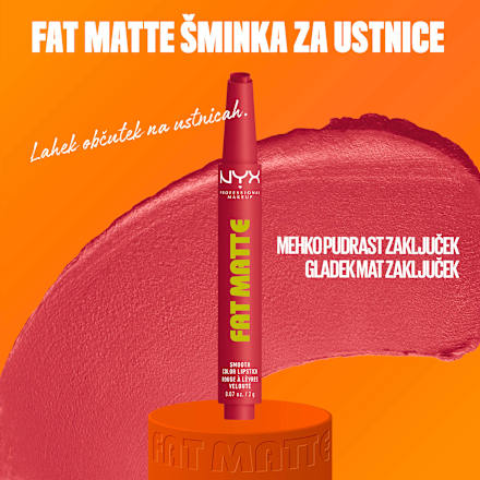 Šminka Fat Matte, 10 Flamingo Feather NYX PROFESSIONAL MAKEUP