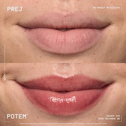 Vlažilna maska za ustnice Smushy SOS, 06 Rose Recharge NYX PROFESSIONAL MAKEUP