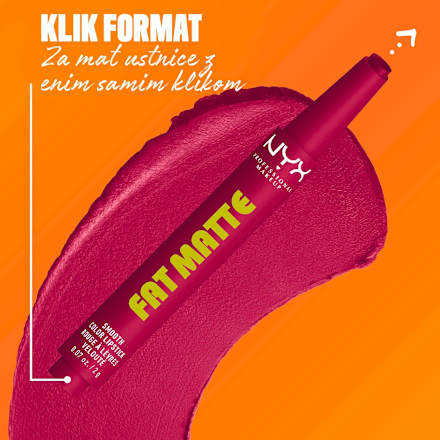 Šminka Fat Matte, 14 Hibiscus Hug NYX PROFESSIONAL MAKEUP