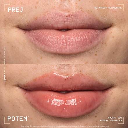 Vlažilna maska za ustnice Smushy SOS, 03 Peachy Pamper NYX PROFESSIONAL MAKEUP