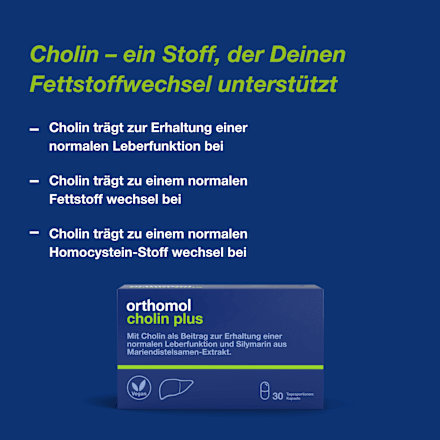 Orthomol Cholin Plus Kapseln 30 Tagesportionen, 60 St orthomol