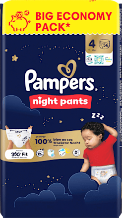 Baby Pants night Gr. 4 (9-15 kg) Big Economy Pack Pampers night pants