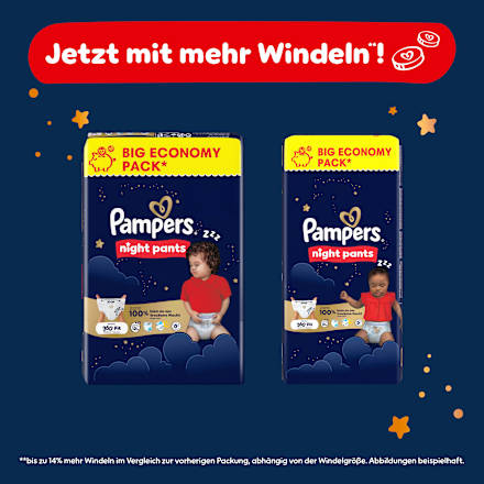 Baby Pants night Gr. 4 (9-15 kg) Big Economy Pack Pampers night pants