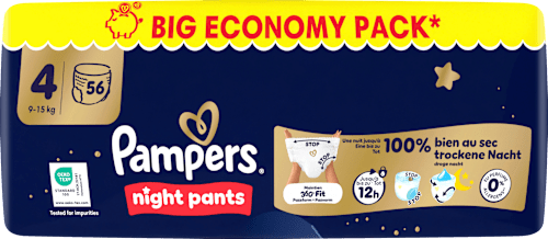 Baby Pants night Gr. 4 (9-15 kg) Big Economy Pack Pampers night pants