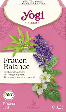 Kräutertee, Frauen Balance mit Himbeerblättern, Zitronenverbene & Lavendel (17 Beutel) Yogi
